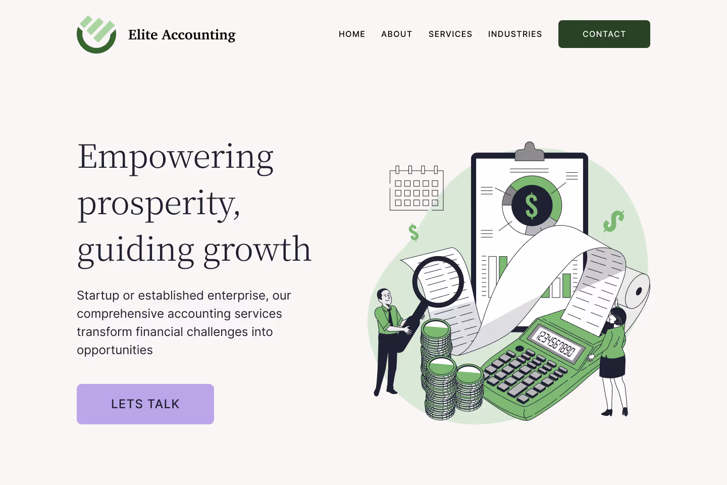 Accounting website design